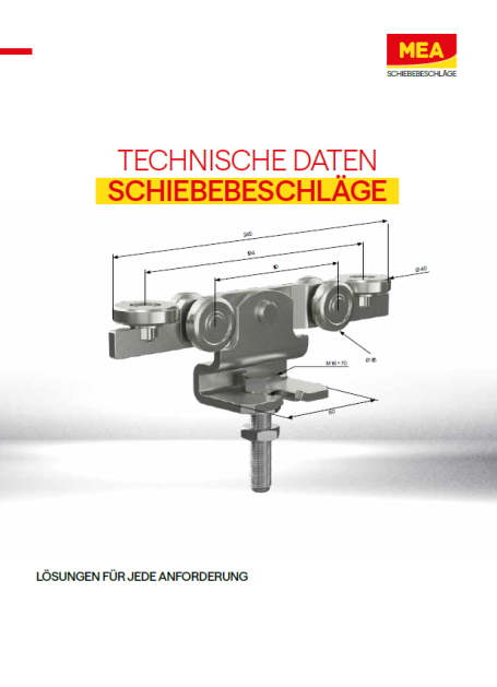 Technische Daten Schiebebeschläge